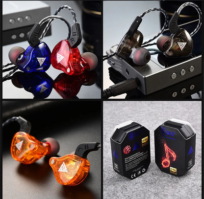 Original QKZ AK6 Copper Driver HiFi Wired Earphone 3.5MM Race Sport Headphone Bass Stereo Headset Music Earbuds In Ear With Mic - Universal Market