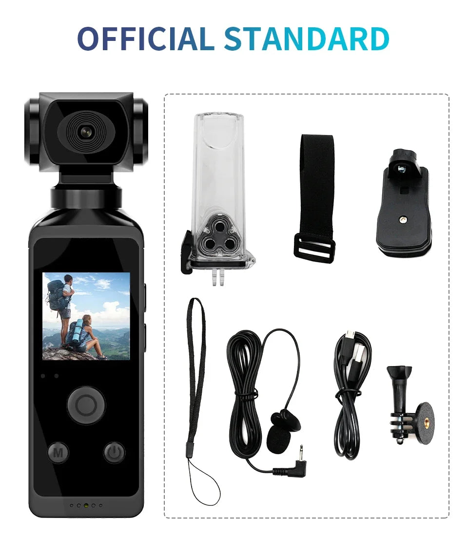 Real-5K 4K UHD WiFi 1080P Camera 270 Rotatable Mini Camcorders Outdoor Sports With Waterproof Case Video Recorder Camcorder Cam - Universal Market