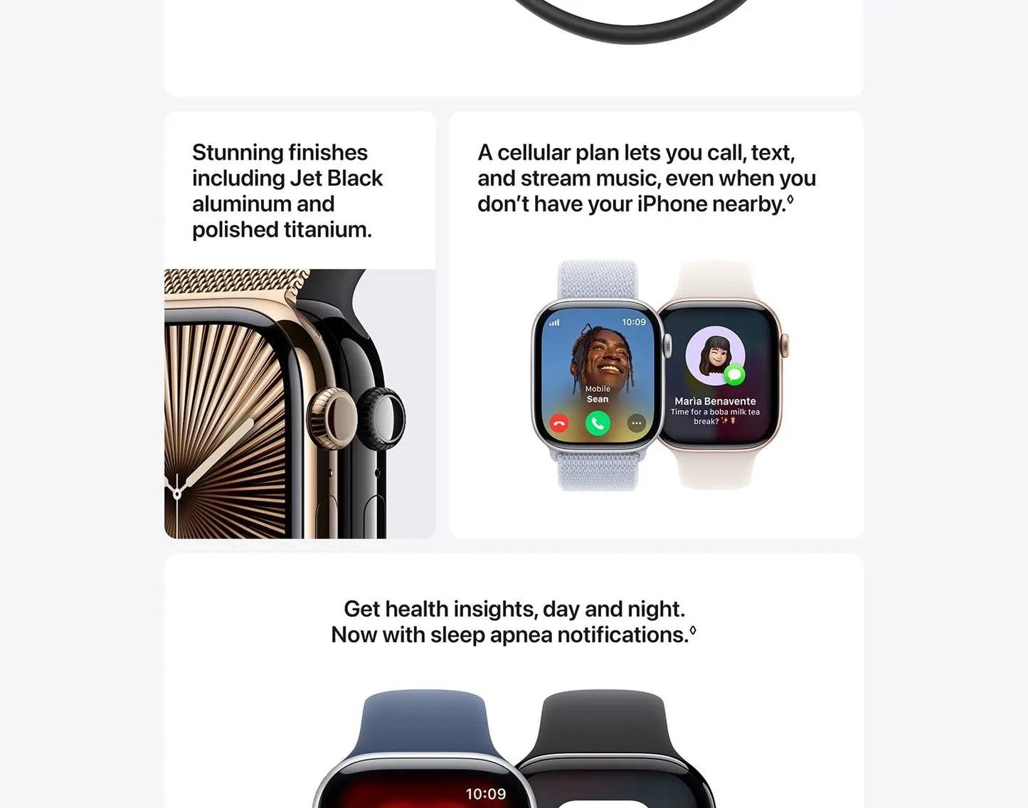 Apple Watch Series 10 GPS Smartwatch with Aluminium Case with Sport Band Water Resistant Always-On Retina Display
