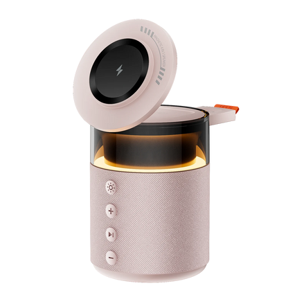 3 in 1 Magnetic Wireless Charger Speaker Night Light For iPhone 17 16 15 14 13 12 Pro Max Apple Watch AirPods Pro Fast Charging