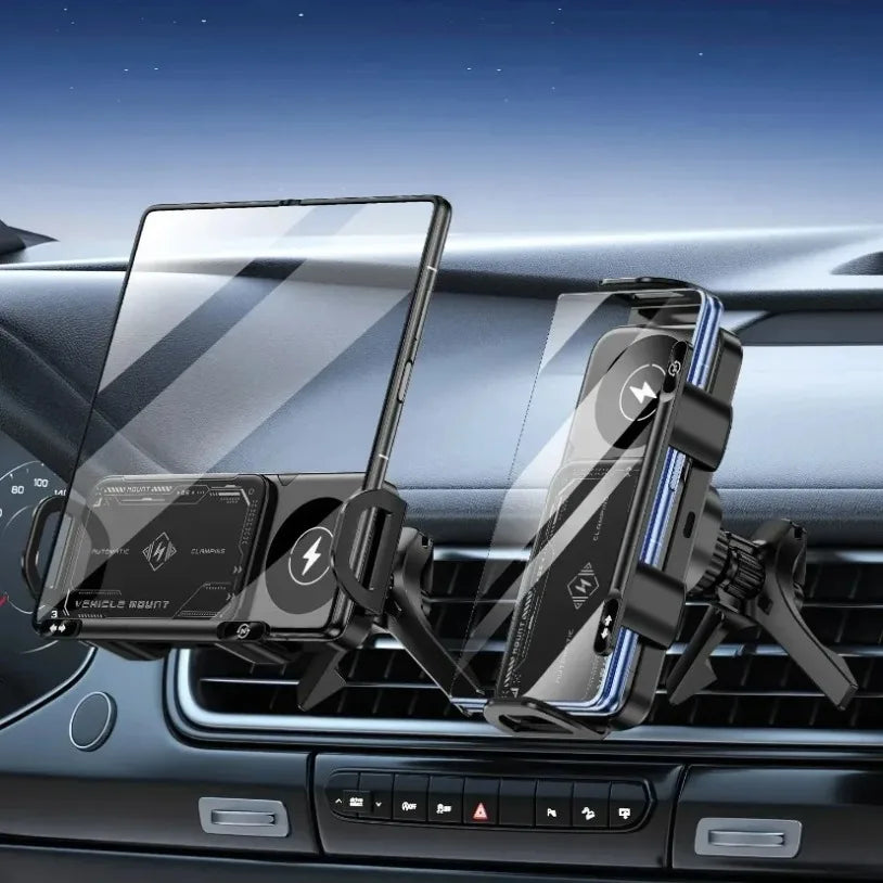 Wireless Car Charger Mount Holder for Samsung Galaxy Z Fold 7 6 5 4 3 2 Fast Charging Phone Holder for iPhone 17 16 15