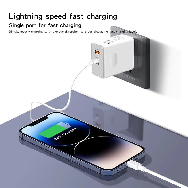 Xiaomi 120w EU US UK Mobile Phone Charger Super Fast Charging Head Flash Charging Suitable For Apple Xiaomi Huawei Samsung 2025