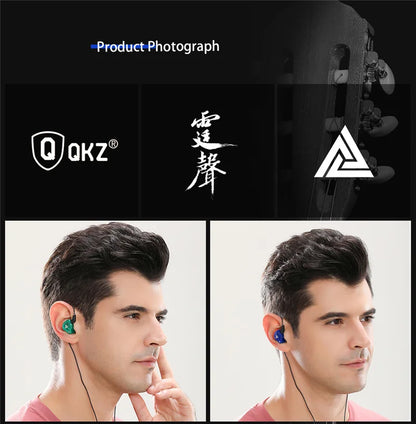 Original QKZ AK6 Copper Driver HiFi Wired Earphone 3.5MM Race Sport Headphone Bass Stereo Headset Music Earbuds In Ear With Mic - Universal Market