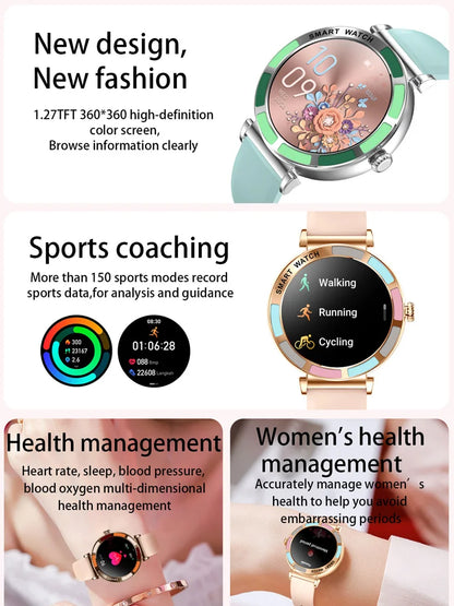 Time Owner Smart Watch 2025 Woman Bluetooth Call Watch Health Monitoring AI Voice Exercise Fitness Tracker Ladies smartwatch