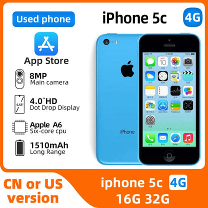 Apple iPhone 5C 3G  4inch Screen WIFI ROM 16G/32G 100% test used phone