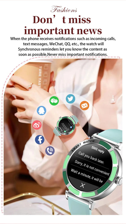 Time Owner Smart Watch 2025 Woman Bluetooth Call Watch Health Monitoring AI Voice Exercise Fitness Tracker Ladies smartwatch