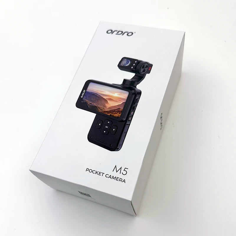 Ordro M5 Vlog Action Pocket Camera 5K 3-Axis Anti-shake Digital Video Camcorder 3.5" Screen Face Tracking IR Night Vison - Universal Market