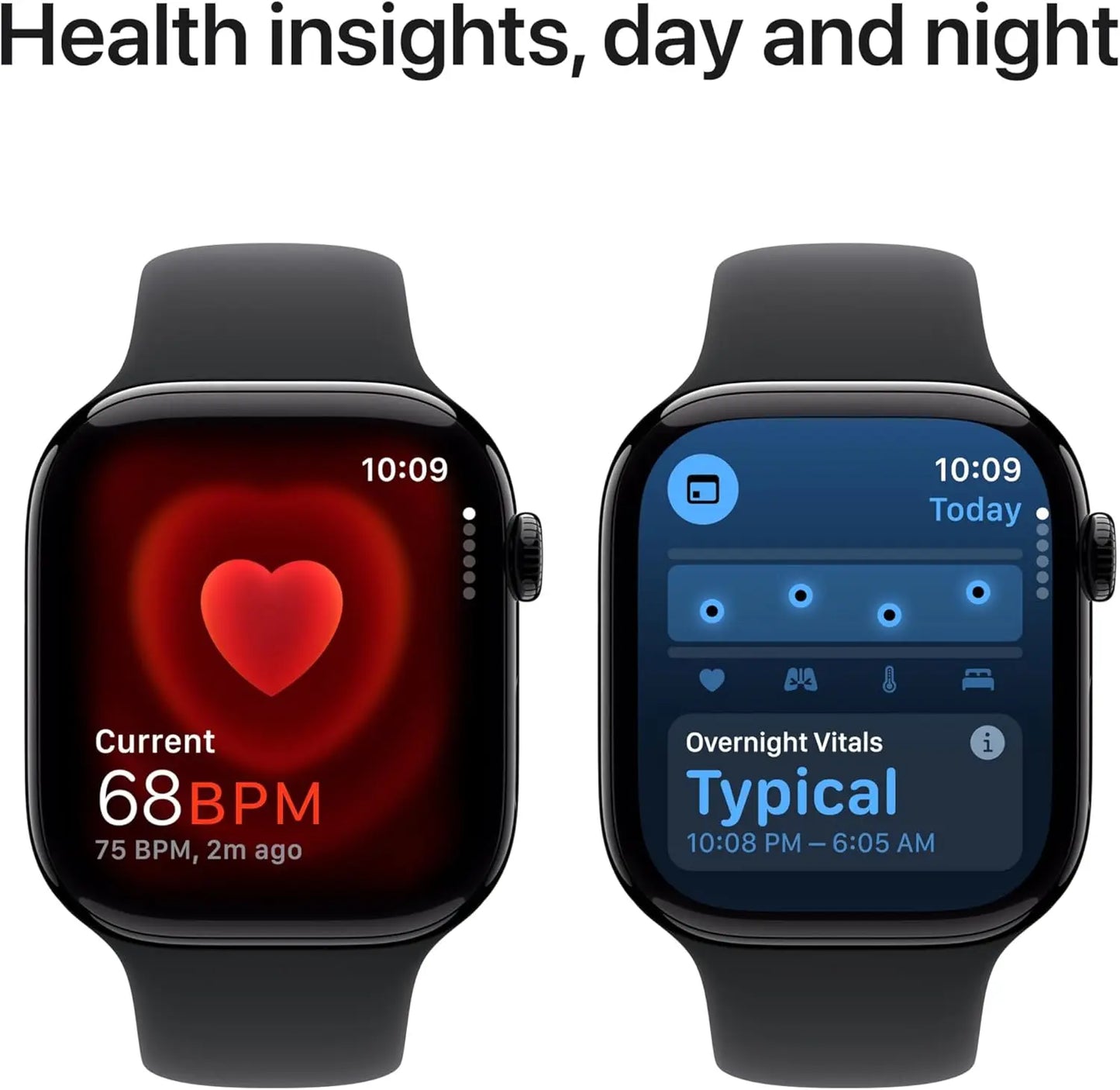 Apple Watch Series 10 GPS Smartwatch with Aluminium Case with Sport Band Water Resistant Always-On Retina Display