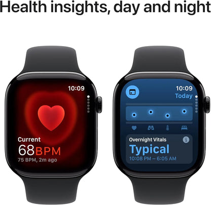 Apple Watch Series 10 GPS Smartwatch with Aluminium Case with Sport Band Water Resistant Always-On Retina Display