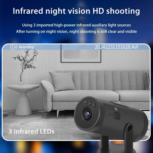 Surveillance Camera Wifi Wireless Remote Home High-Definition Infrared Night Vision Pet Cylinder 180 Degree Rotation Camera