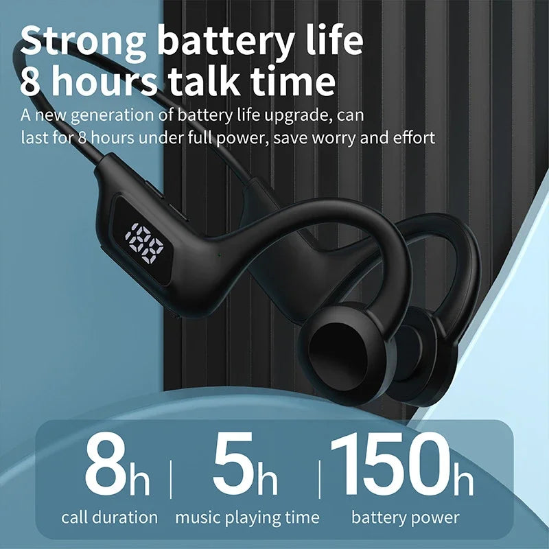 Xiaomi X7 Wireless Bone Conduction Earphone Sport Bluetooth Compatible Memory Card Digital Display With Mic For Sports Earbuds - Universal Market