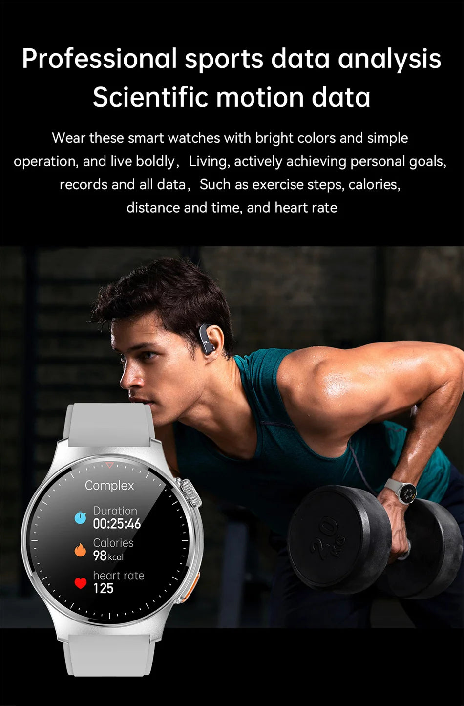 2025 New Outdoor Sport Smart Watch GPS Track Health Monitoring AI Voice Waterproof Fitness Bluetooth Call Smartwatch For HUAWEI