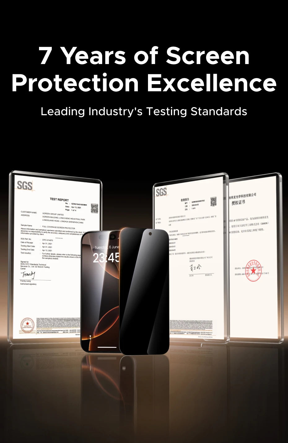 UGREEN 2PCS Privacy Screen Protector For iPhone 17 16 Pro Max Anti-Spy Tempered Glass For iPhone 17 Air Screen Protectors