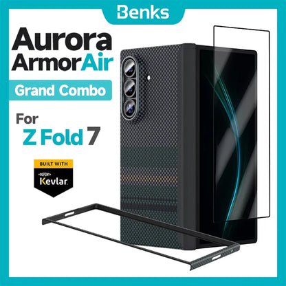 Benks Aurora ArmorAir Kevlar front and rear case protective cover+GlassWarrior AR screen protector for Samsung Galaxy Z Fold 7