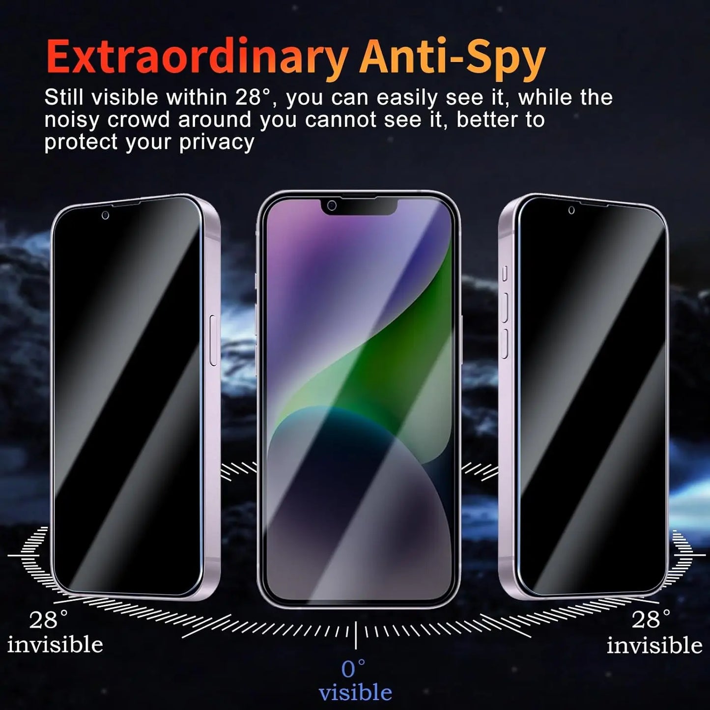 3Pcs 9H Anti Spy Tempered Glass For iPhone 17 Pro Max 17 Air Privacy Screen Protector Film