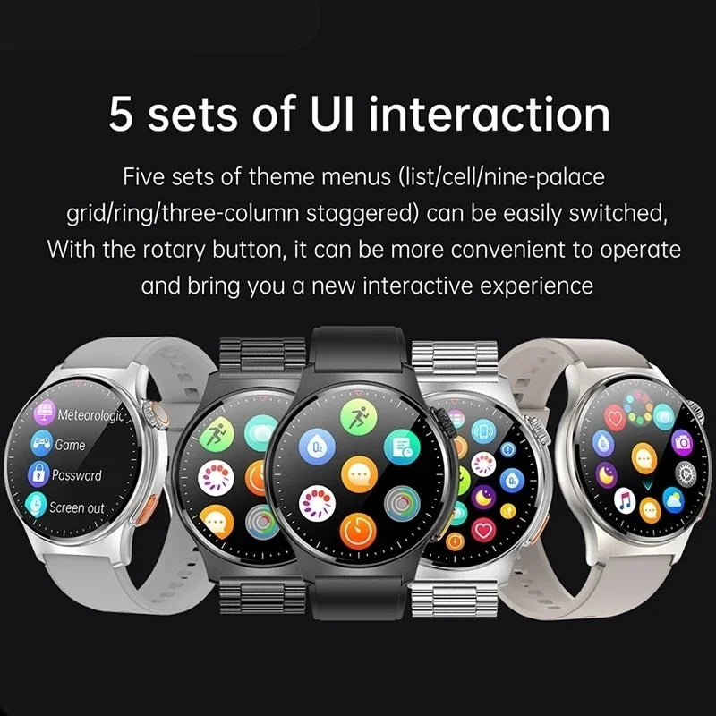 2025 New Outdoor Sport Smart Watch GPS Track Health Monitoring AI Voice Waterproof Fitness Bluetooth Call Smartwatch For HUAWEI