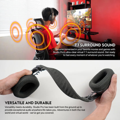 FANTECH WHG03P STUDIO PRO Gaming Headphones Wired& Wireless Bluetooth 7.1 Surround Headset With Noise Reduction Mic For PS5 XBOX - Universal Market