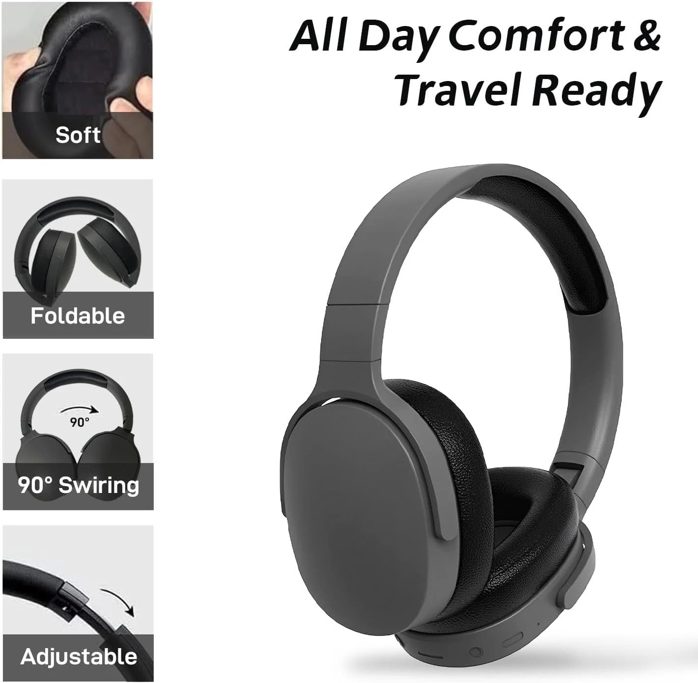P2961 Wireless Bluetooth 5.3 Headphones Over TWS HIFI Stereo Headset Sports With Earphones Music Player With HD Mic High Quality - Universal Market