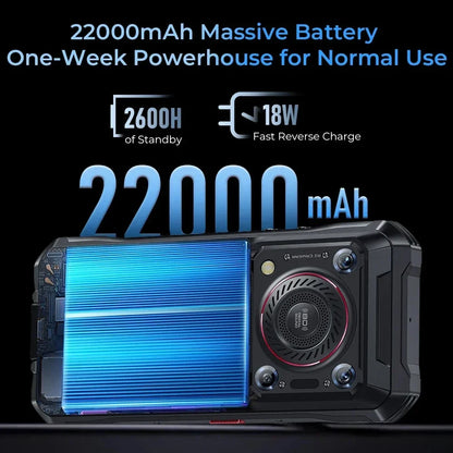 Oukitel WP33 Pro Rugged 5G Smartphones 6.6Inch FHD Octa Core 24GB+256GB Android 13 Mobile Phone 64MP 22000mAh 33W Fast Charging