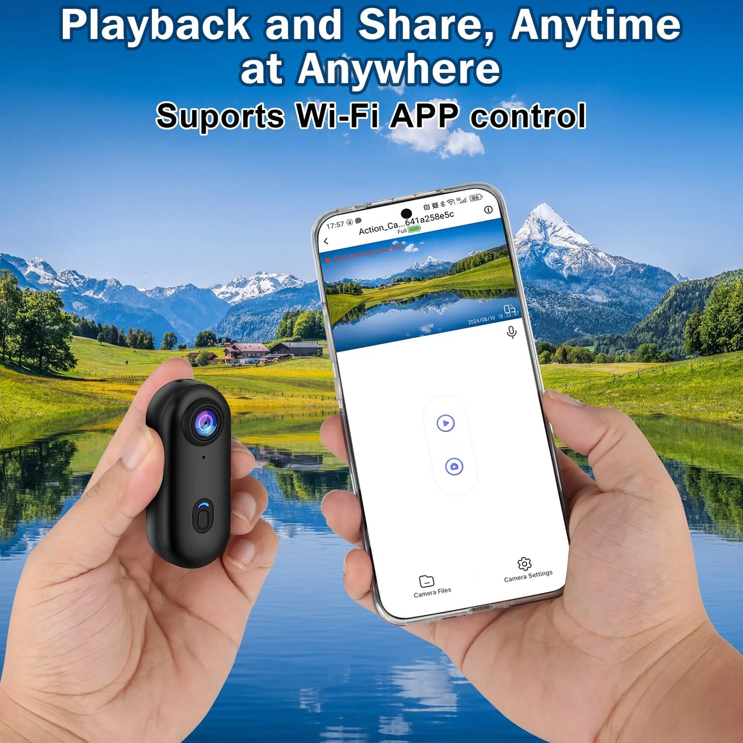 4K Motorcycle Mini Recorder Finger WIFI Action Camera Lightweight POV Motorcycle Road Sport Cam Bicycle Vlog Pet Body Camera - Universal Market