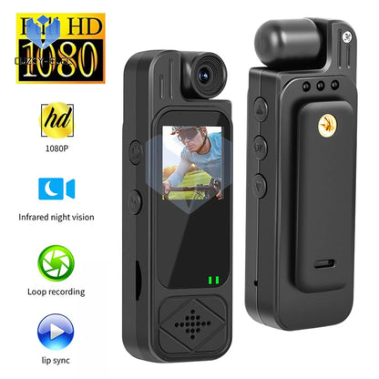 1080P Sports Camera HD Mini Portable Video Recorder Body Camera IR Night Vision Camera For Outdoor Riding Hiking Shooting Record - Universal Market