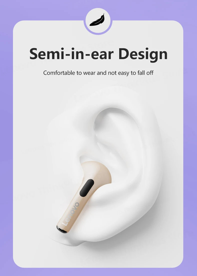 Lenovo LP40 Plus Bluetooth Earphones Wireless Headset Noise Reduction Headphones 230mAh HiFi Stereo Sports Earbuds With Mic - Universal Market