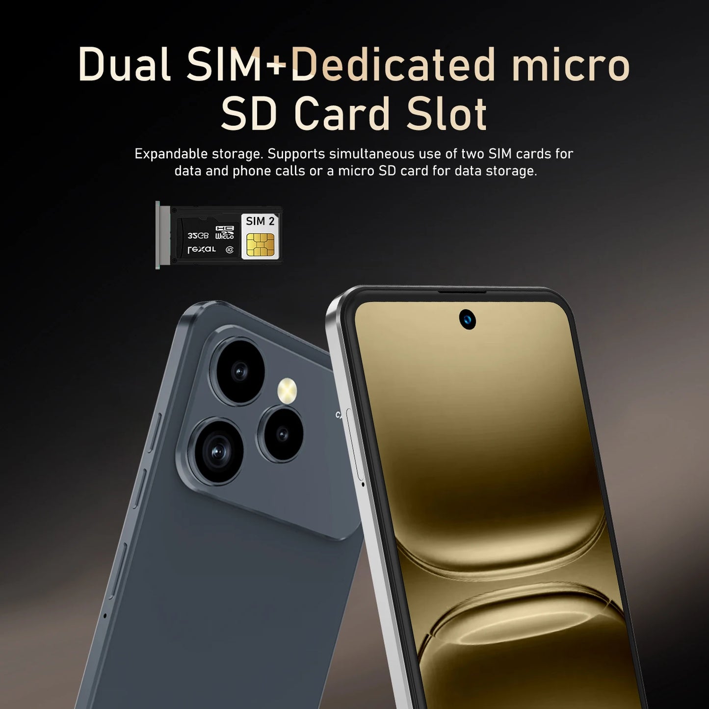 Global Version M17 Pro Smartphone Android 12 6.56 inch Screen,8+256GB 8+12MP Mobile Phone 4100mAh For Google Play Store Phone