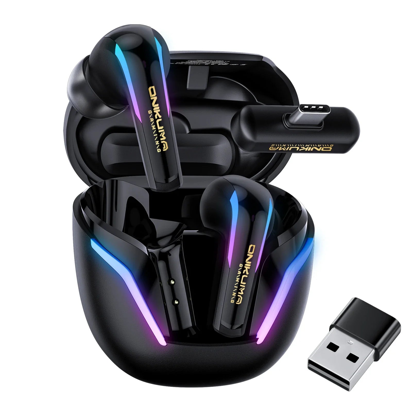 ONIKUMA T27 Earbuds Wireless Gaming with ENC Mic for PS5/4,Bluetooth Headphones for Phone, Pad, Laptop, Steam Deck, Switch - Universal Market