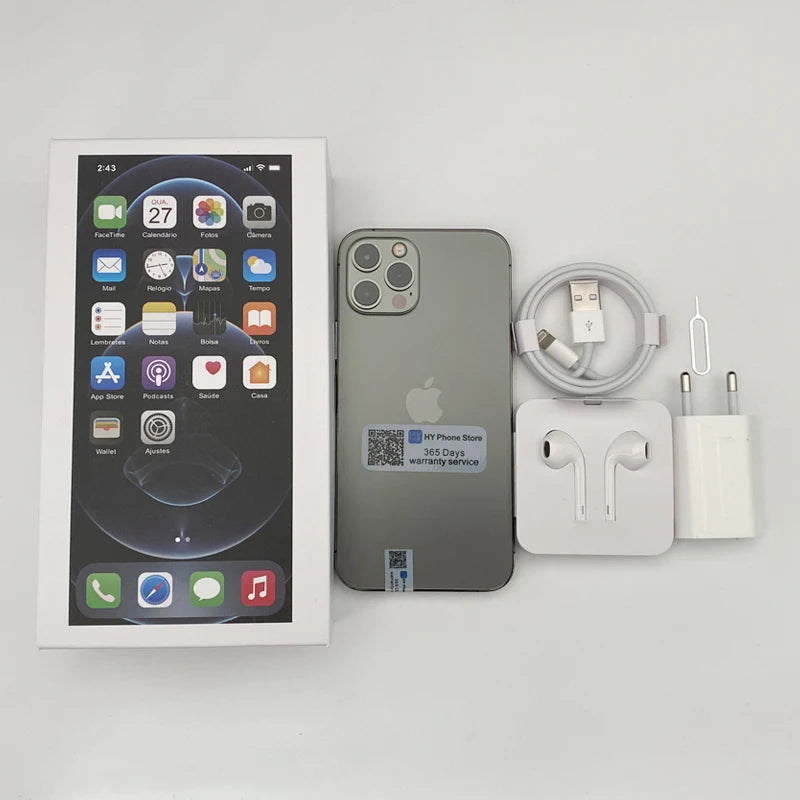 Apple iPhone 12 pro 128GB/256GB ROM Unlocked  A14 Bionic Chip With Face ID 6.1" 2532 x 1170 OLED Screen12MP Camera - Universal Market