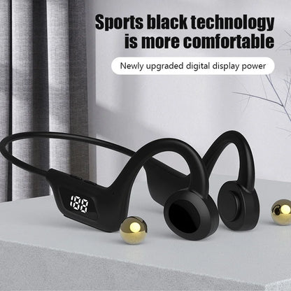 JS7 Bone Conduction Headphones Tf Card Digital Display Fone Headset Hands-free Call Auriculares Sports Open-ear Earphone - Universal Market