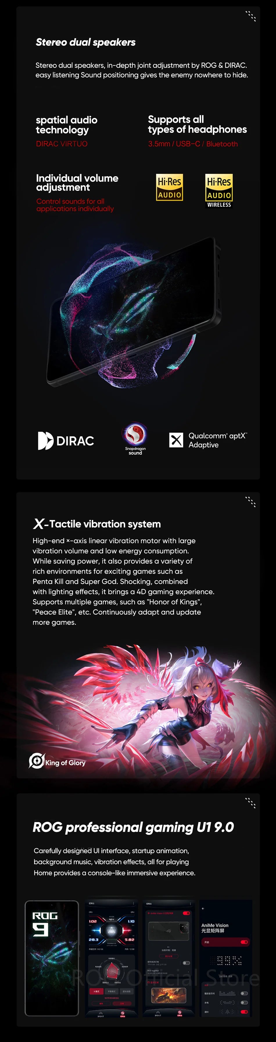 World Premiere ASUS ROG Phone 9 5G Smartphone Snapdragon 8 Elite 6.78‘’ 185Hz AMOLED Display ROG 9 Pro 5800mAh NFC Mobile Phone