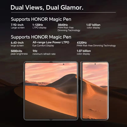 Honor Magic V3 Global Version 5G Foldable 7.92'' LTPO AMOLED 120Hz Display 50MP Cameras Snapdragon 8 Gen 3 5150mAh 66W NFC