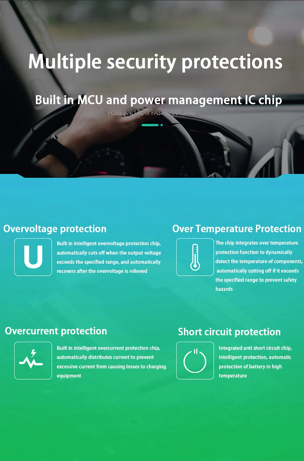Car Wireless Mobile Phone Charger Center Console Storage QI 18W iPhone fast charge for Porsche Cayenne E3 2019–2025