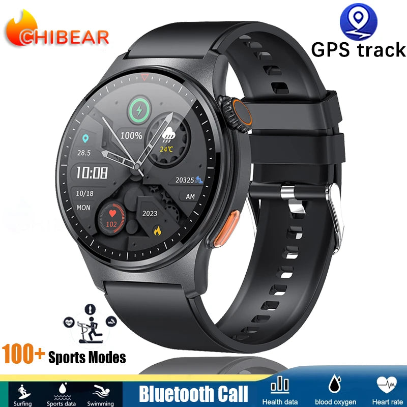 2025 New Outdoor Sport Smart Watch GPS Track Health Monitoring AI Voice Waterproof Fitness Bluetooth Call Smartwatch For HUAWEI