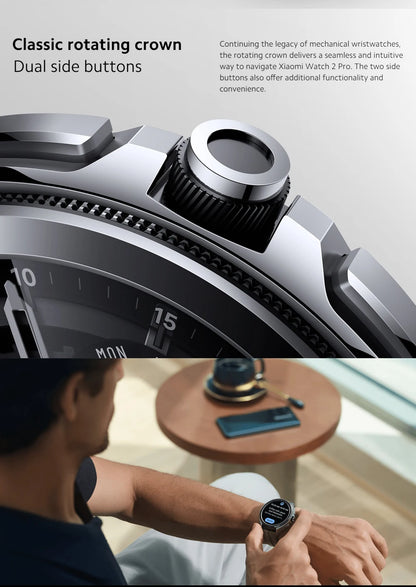 Global Version Xiaomi Watch 2 Pro 1.43" AMOLED Display 150+ Sports Modes Snapdragon W5+ Gen 1 Magnetic Charge Mi Smart Watch