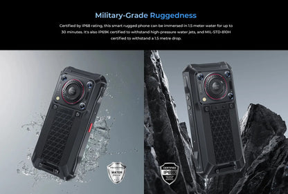 Oukitel WP33 Pro Rugged 5G Smartphones 6.6Inch FHD Octa Core 24GB+256GB Android 13 Mobile Phone 64MP 22000mAh 33W Fast Charging