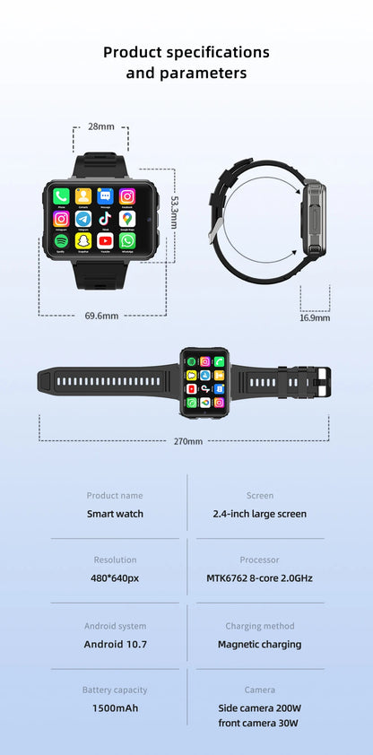 TLCRETE Smartwatch VP999 C90 Ultra Smart Watch Android Reloj Inteligente Con Tarjeta Sim Camera Gps Smart Watch for Iphone Sim C
