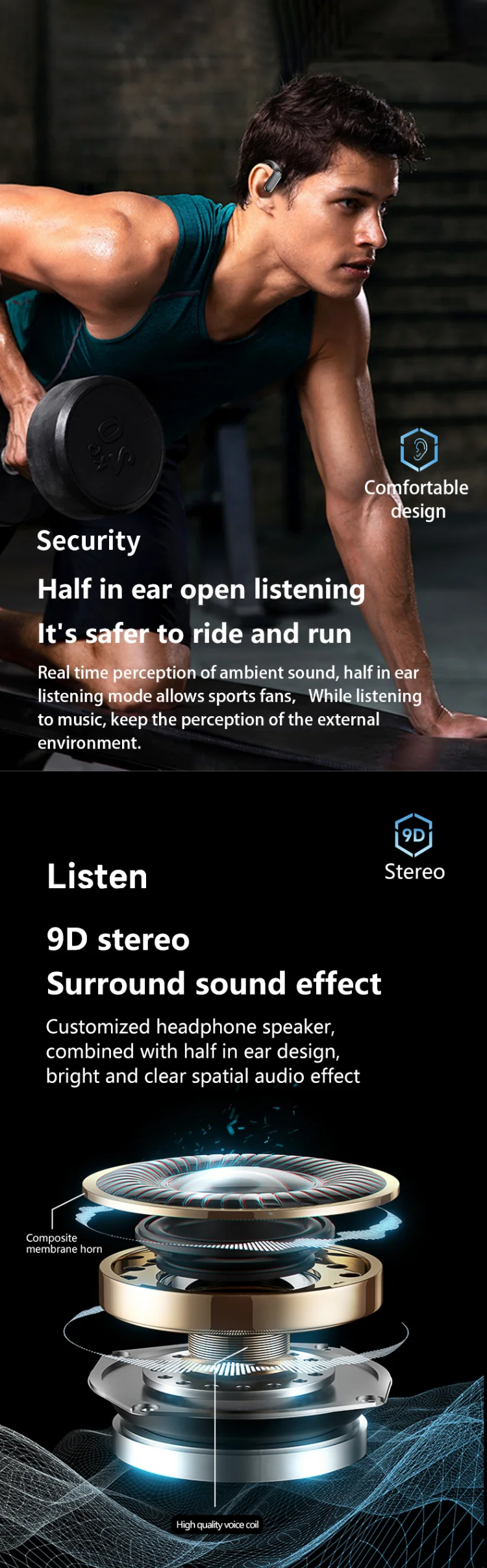 Original Brand A520 Touch Control Bluetooth 5.3 HiFI Stereo Waterproof Earphone TWS Earphone Wireless Sports Earphone with Mic - Universal Market