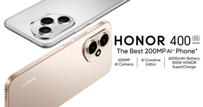 HONOR 400 Global Version 5G Smartphone 6.55'' AMOLED 120Hz Screen Snapdragon 7 Gen 3 6000mAh Battery 80W Supercharge eSIM IP66