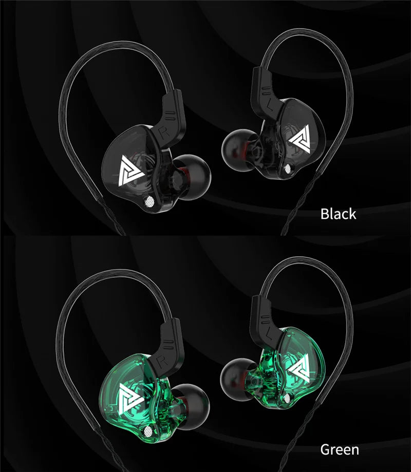 Original QKZ AK6 Copper Driver HiFi Wired Earphone 3.5MM Race Sport Headphone Bass Stereo Headset Music Earbuds In Ear With Mic - Universal Market