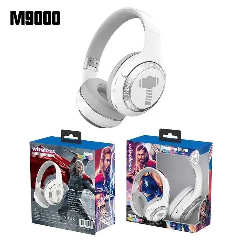 Disney Marvel Headphones Bluetooth Wireless Foldable Music Earphones Spider Man Noise Reduction Game Headset Anime Cartoon M7000 - Universal Market