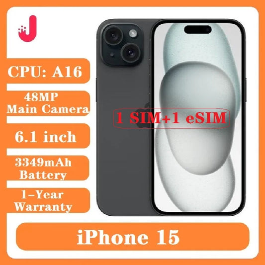 iPhone 15 6GB RAM 128GB 256GB ROM Internaltonal Version 1SIM + 1eSIM 6.1' Original OLED Face ID NFC A16 5G iPhone15 Mobile Phone - Universal Market