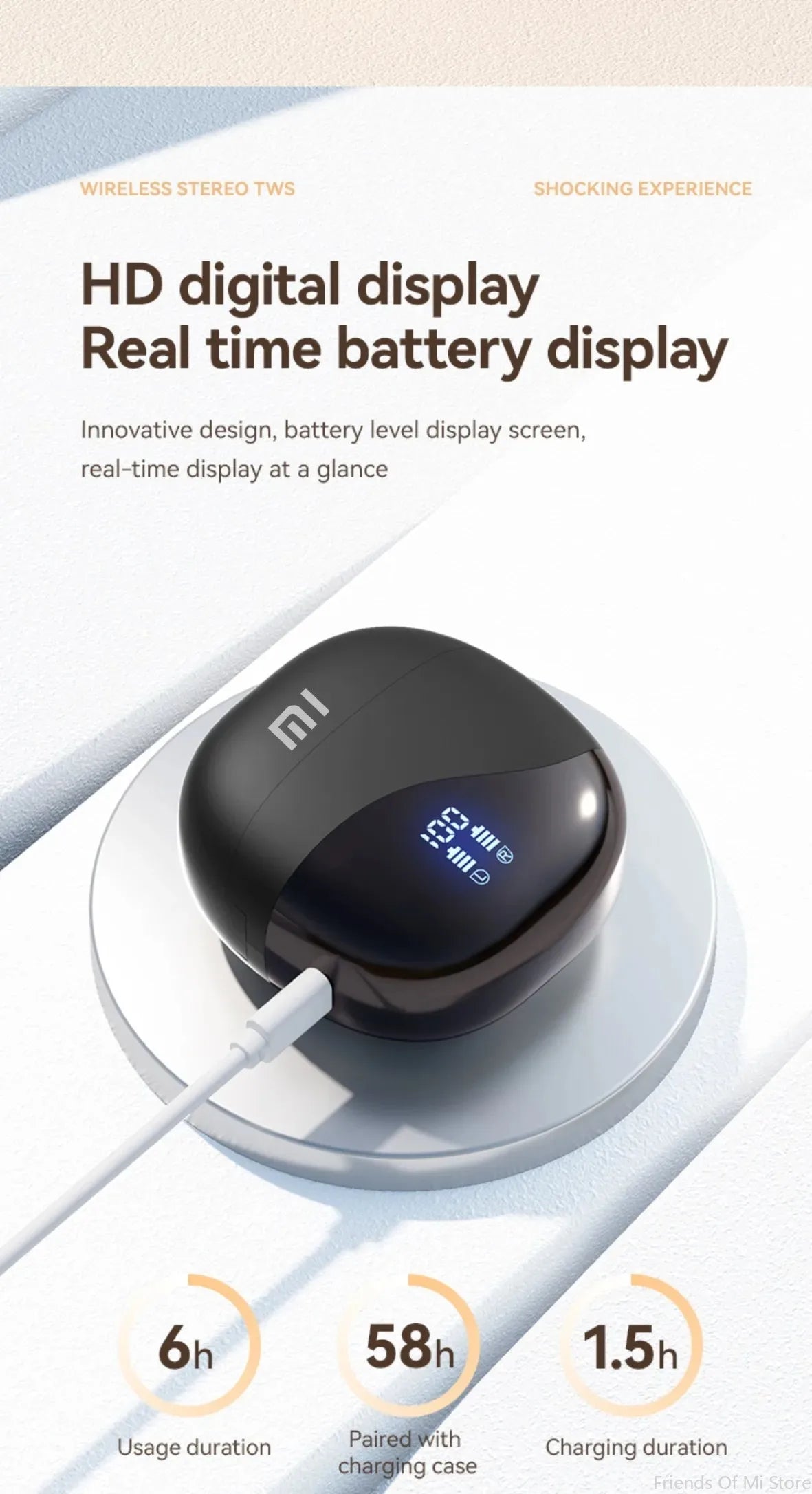 XIAOMI M62 Open Hanging Wireless Earphones with Air Bone Conduction Waterproof and Painless Wearing, Running Earphones with Mic - Universal Market