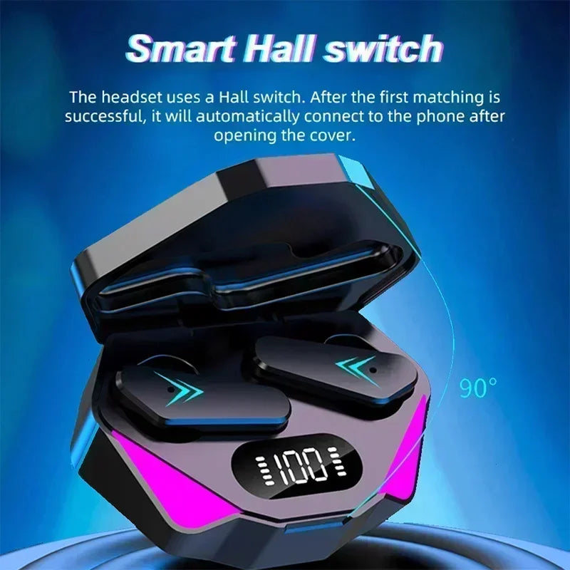 X15 TWS Gaming Earbuds Wireless Bluetooth Earphones With Mic Bass Audio Sound Positioning 9D Stereo Music HiFi Headset For Gamer - Universal Market
