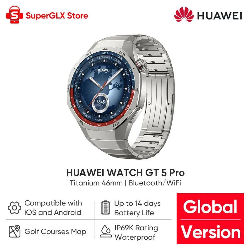 Global Version HUAWEI Watch GT 5 Pro Smartwatch GT5 Pro Compatible with iOS and Android