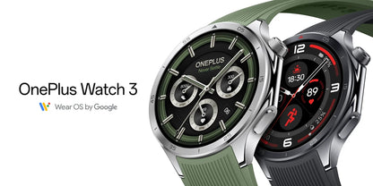Original OnePlus Watch 3 Global Version Smart Watch 1.5 inches AMOLED 32GB Memory Snapdragon W5 Wear OS by Google NFC IP68 5ATM