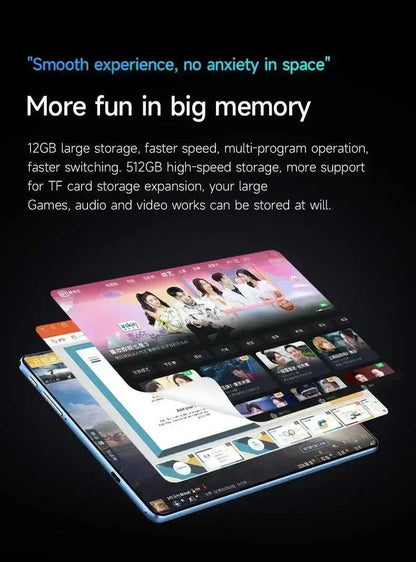 2025 Original 12inch Pad Air Pro Tablet PC 20000mAh Snapdragon 870 Android 14 16GB RAM 1TB ROM 5G Dual SIM GPS 5K 4G WIFI Tablet