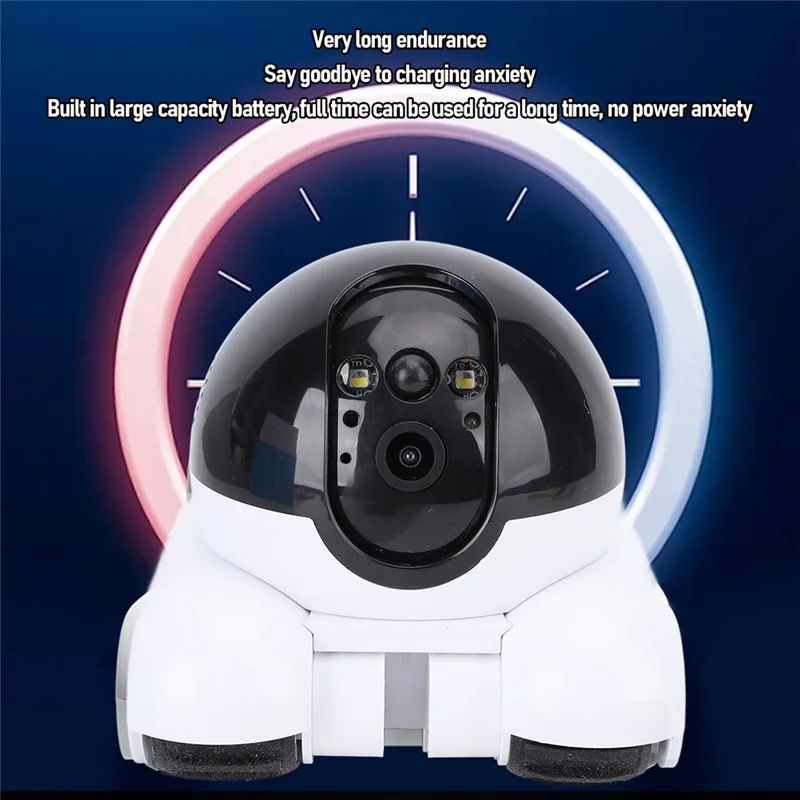 2MP Double Lens Indoor Security Camera 5200Mah Rechargeable Battery APP Remote Control Pet Robot Camera For Cats Dogs