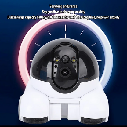 2MP Double Lens Indoor Security Camera 5200Mah Rechargeable Battery APP Remote Control Pet Robot Camera For Cats Dogs