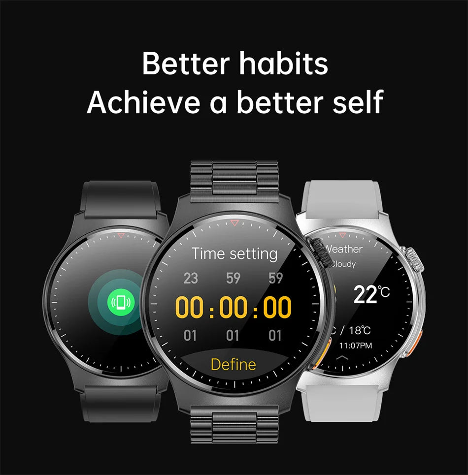 2025 New Outdoor Sport Smart Watch GPS Track Health Monitoring AI Voice Waterproof Fitness Bluetooth Call Smartwatch For HUAWEI